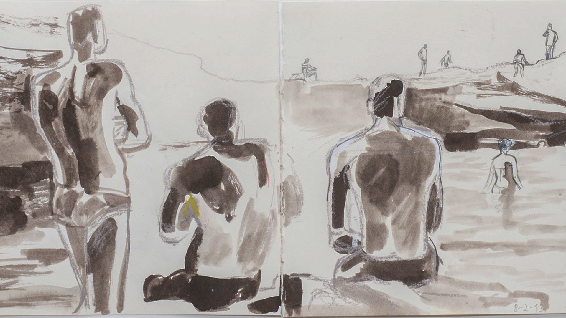 angeli neri// Mischtechnik auf Papier// 50 x 25// sold