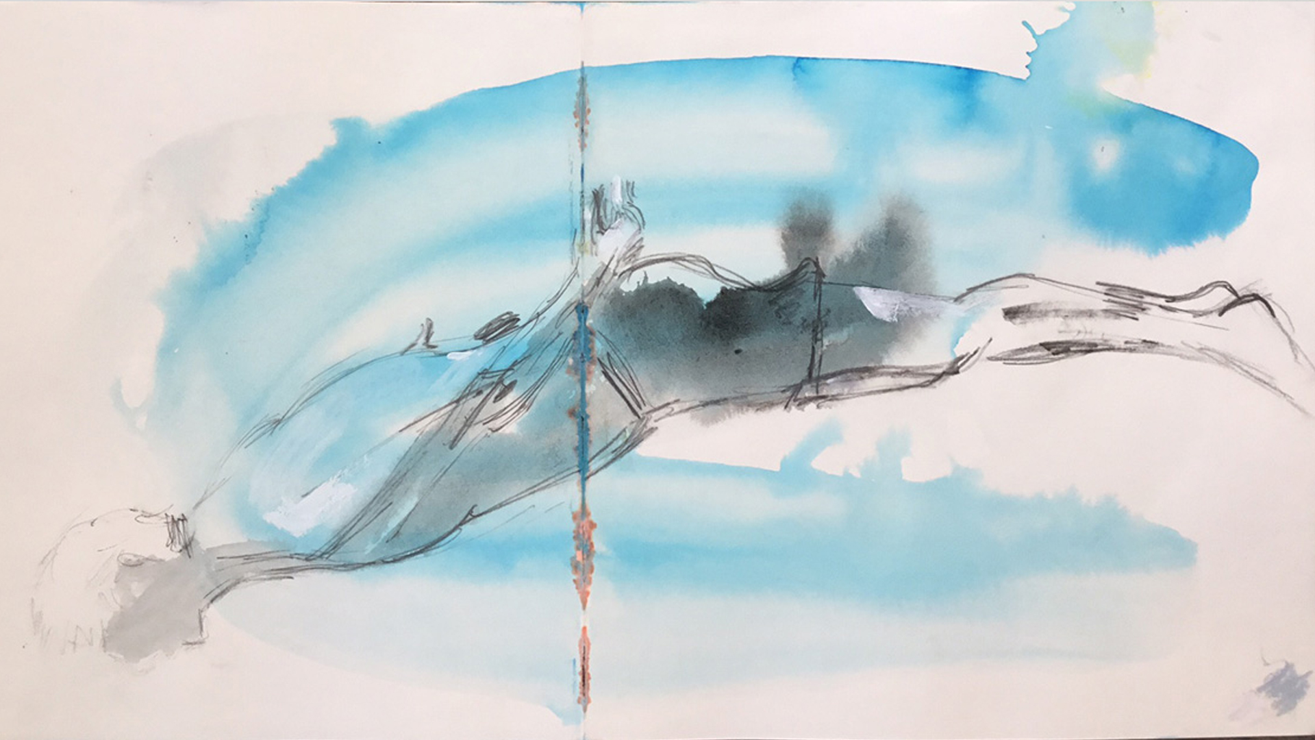 angelo vecchio// Mischtechnik auf Papier// 50 x 25