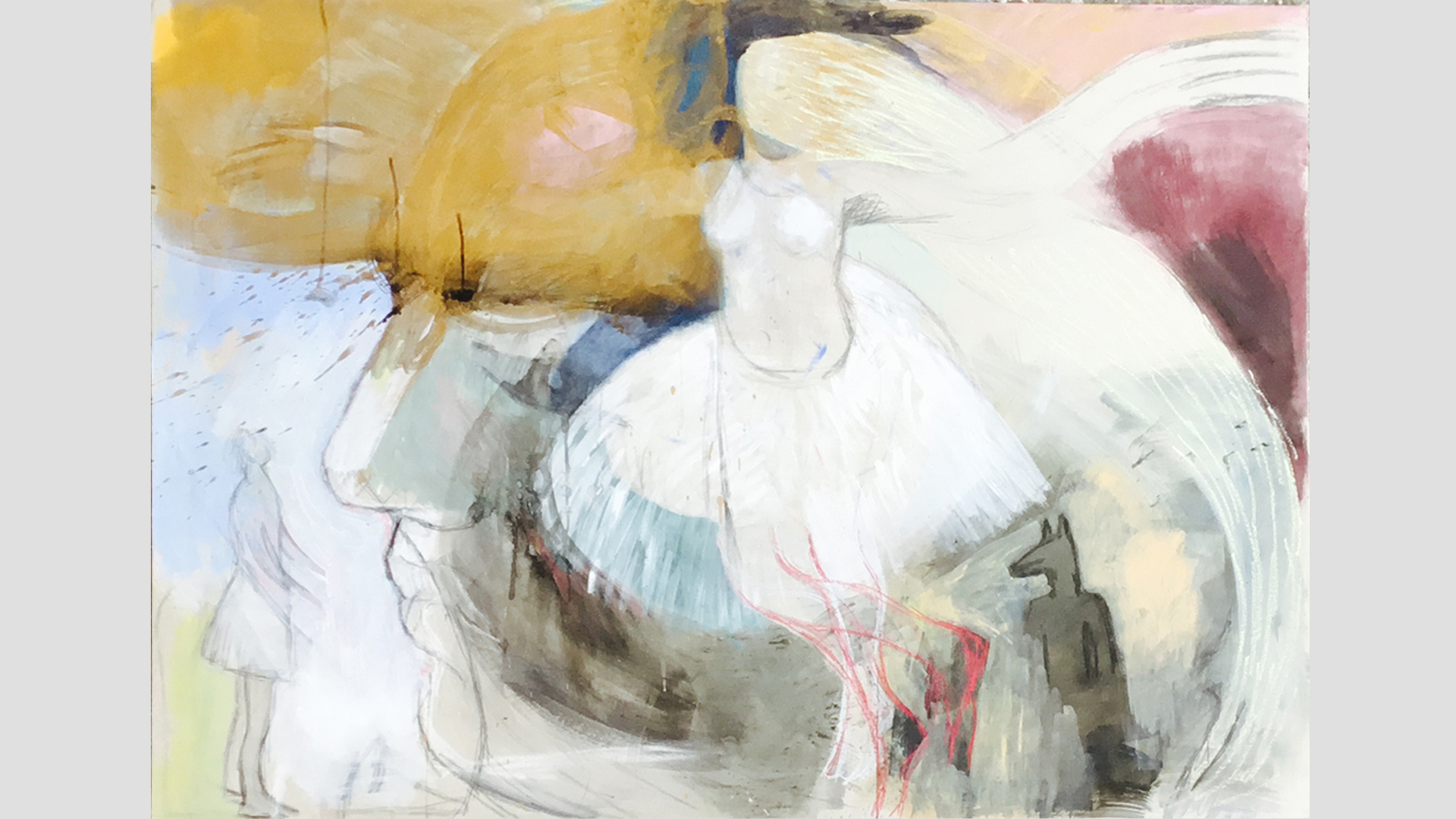 dream 5// mixed media on carton// 150 x107